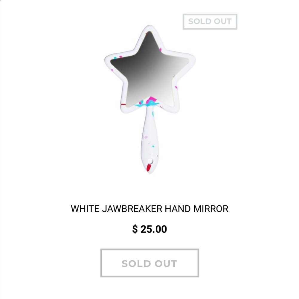 BNIB Jeffree Star White Jawbreaker Hand Mirror